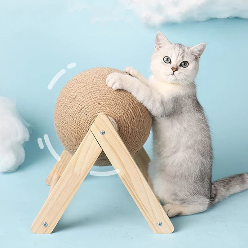 Bola de Arranhar para Gatos - Brinquedo de Sisal Resistente