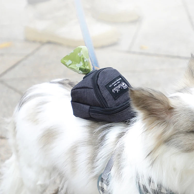 Bolsa Multifuncional para Cães - Dispensador de Sacolas e Compartimento para Petiscos