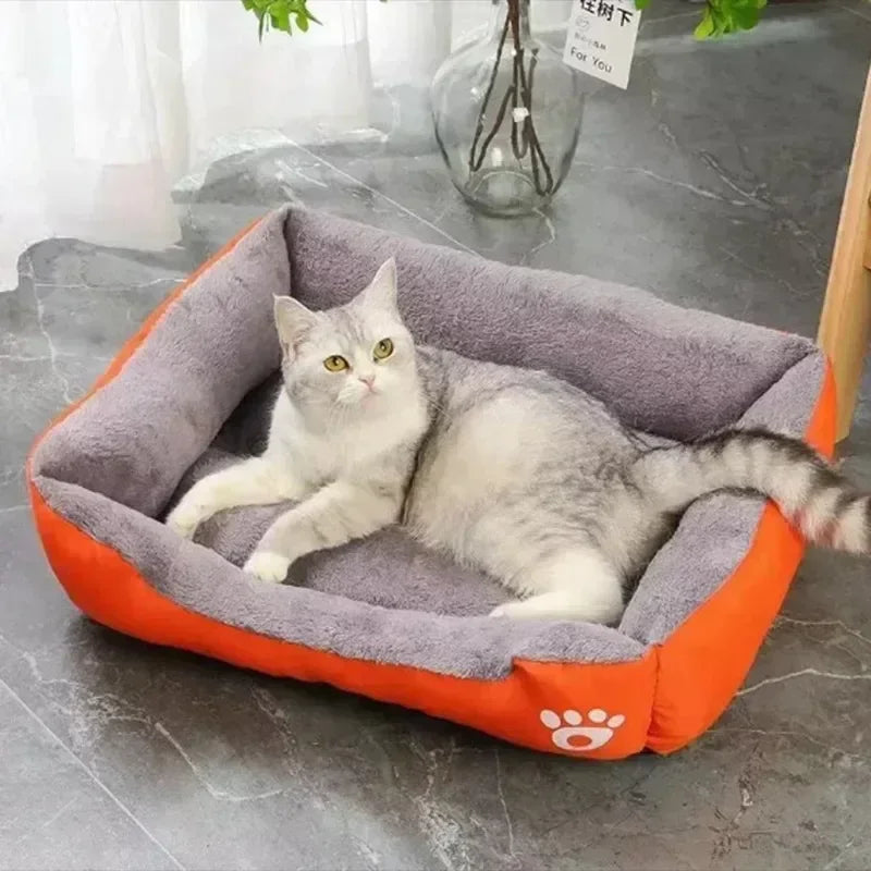 Cama Grande de algodão para Cães e Gatos - Impermeável