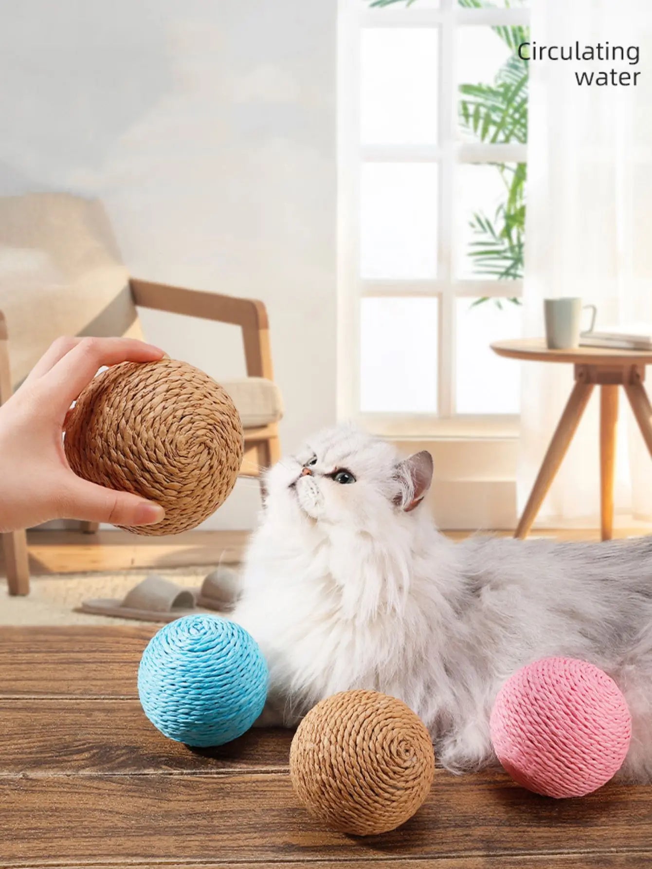 Bolinha de Sisal para Gatos - Estímulo Interativo